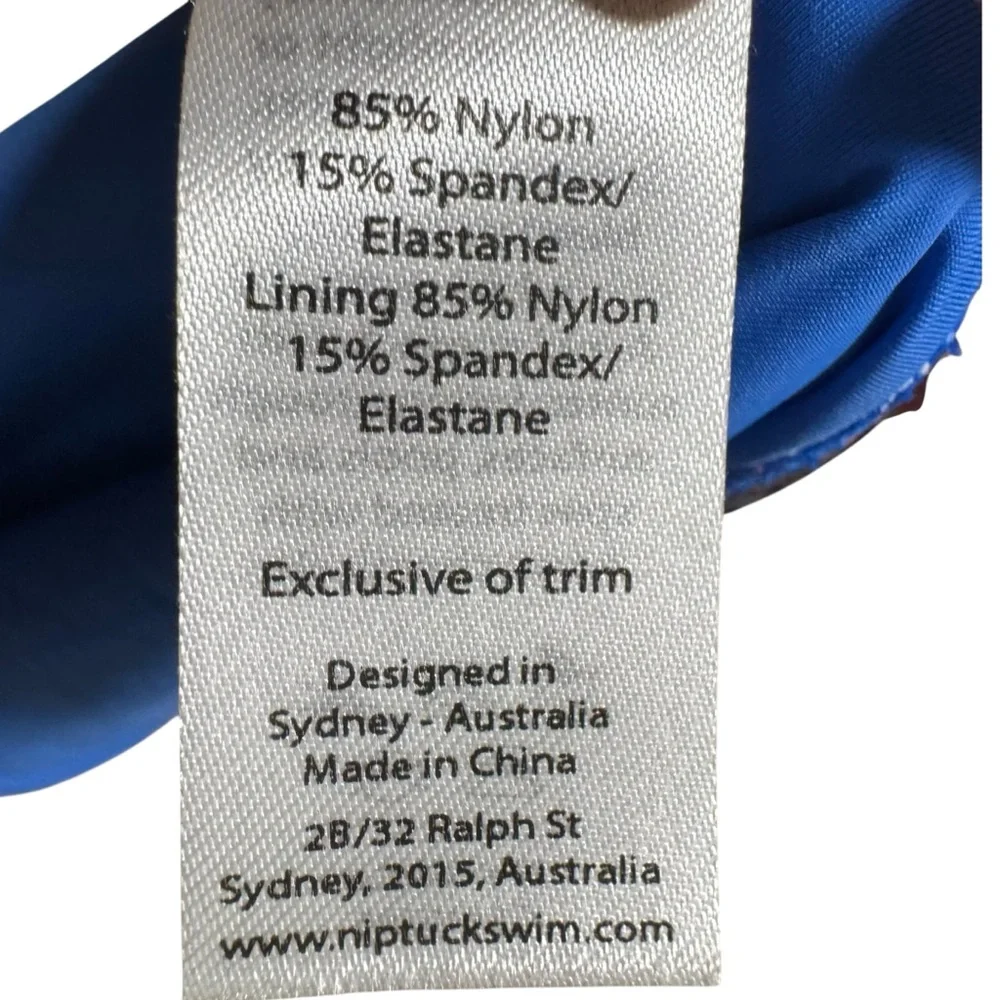 Nip Tuck Swimwear Paisley NWT‎ Mid Rise Bikini Bottoms Sz 14 Blue Full Coverage - Picture 12 of 12